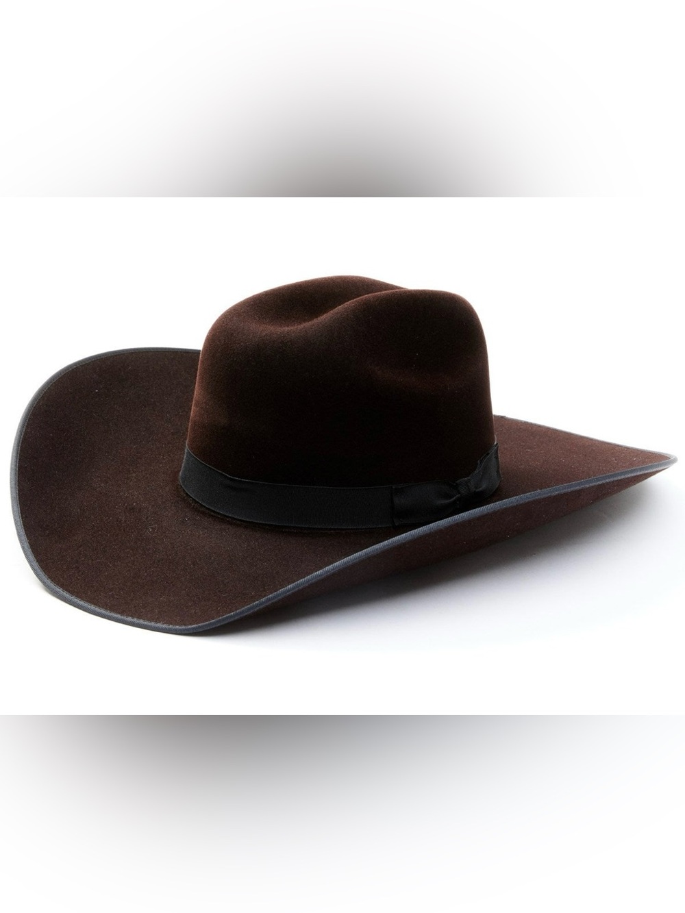 SERRATELLI HAT CONPANY - Men's Wide-Brim Felt Cowboy Hat in Deep Brown